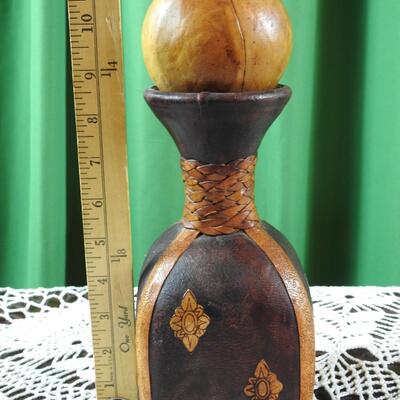 Leather wrapped bottle