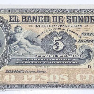 3 - EL BANCO DE SONORA - CINCO PESOS
