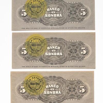 3 - EL BANCO DE SONORA - CINCO PESOS