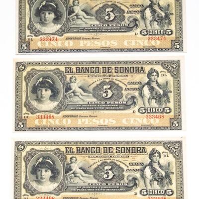 3 - EL BANCO DE SONORA - CINCO PESOS