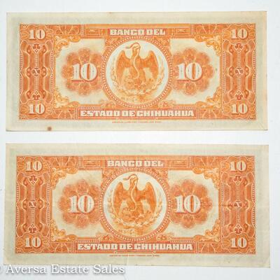 2- EL BANCO DEL ESTADO DE CHIHUAHUA - 10 PESO NOTES