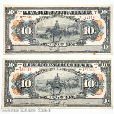 2- EL BANCO DEL ESTADO DE CHIHUAHUA - 10 PESO NOTES