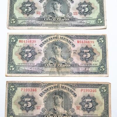 3 - BANCO DE MEXICO - CINCO (5) PESO NOTES