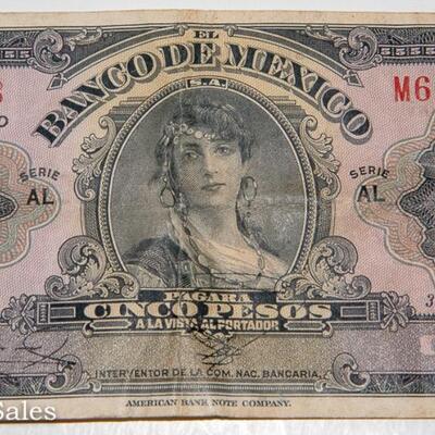 3 - BANCO DE MEXICO - CINCO (5) PESO NOTES