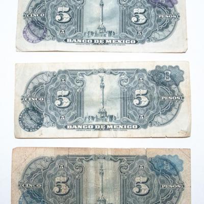 3 - BANCO DE MEXICO - CINCO (5) PESO NOTES