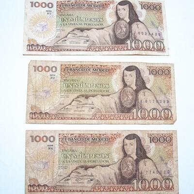 3 - EL BANCO DE MEXICO - UN MIL (1000) PESO NOTES