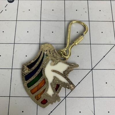 #88 Dove/Rainbow Keychain