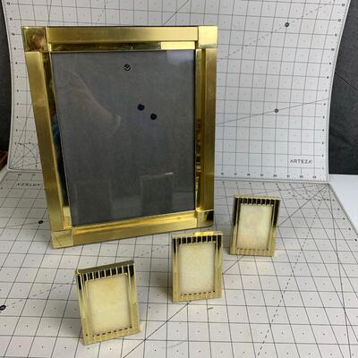 #238 Gold Colored Photo Frames