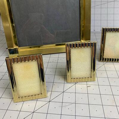 #238 Gold Colored Photo Frames