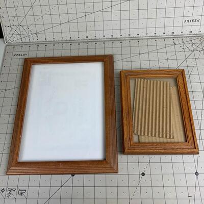 #242 Two Wooden Photo Frames