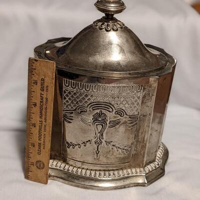 Silver Plate Tea Caddy-Nice Condition