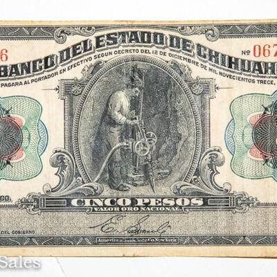 EL BANCO DEL ESTADO DE CHIHUAHUA - CINCO (5) PESOS