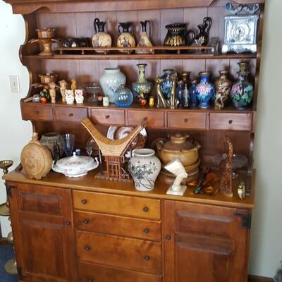 Solid Wood China Hutch 2 pc. - HUTCH ONLY