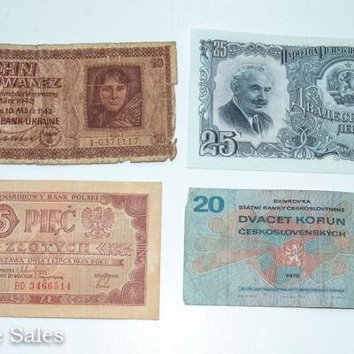 BANK NOTE MIX - UKRAINE - CZECH - POLAND - BULGARIA