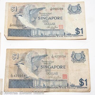 8 - SINGAPORE - 1 DOLLAR NOTES