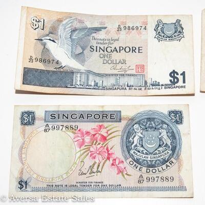 8 - SINGAPORE - 1 DOLLAR NOTES