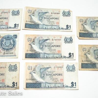 8 - SINGAPORE - 1 DOLLAR NOTES