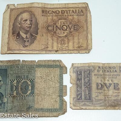 9 PIECES - ITALY LIRA MIX