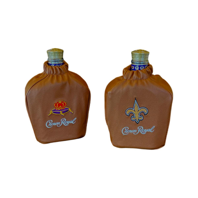 Pair (2) ~ Crown Royal Bottle Covers (Saints & Crown)