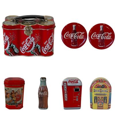 Assortment of Seven (7) ~ Coca-Cola Tins