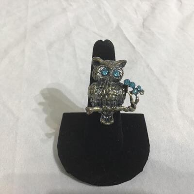Adjustable Costume Owl Ring