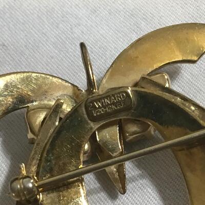Vintage Winard 1/20 12KT Gold Filled Owl Pendant/Brooch