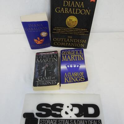 4 Fiction Books, Game of Thrones, Outlander, the Outlandish Companion