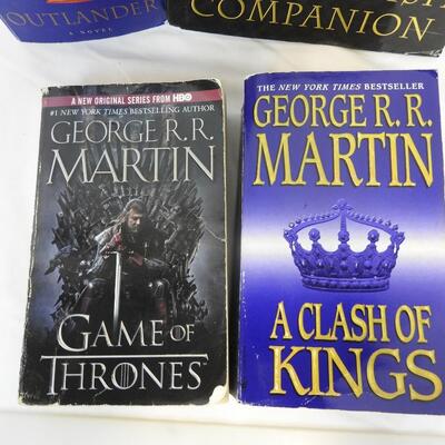 4 Fiction Books, Game of Thrones, Outlander, the Outlandish Companion