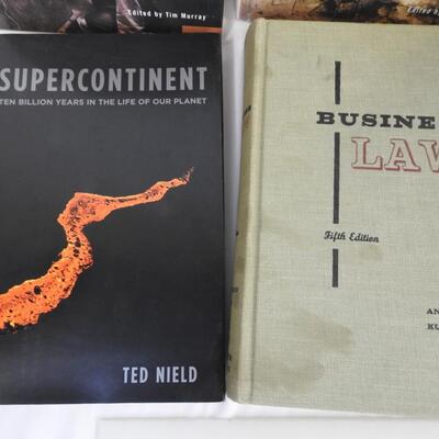 6 Non-Fiction Books: Archaeology, Volumes 1 and 2, Business Law, Supercontinent