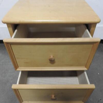 Wooden 2 Drawer Night Stand