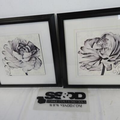 Two Square Framed Art Pieces, 17