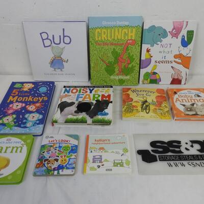 10 Baby Board Books: Touch and Feel Sound Book Noisy Farm to Not What it Seems!