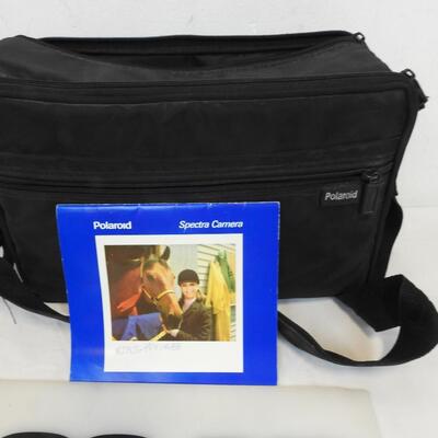 Polaroid Black Carrying Case, Polaroid Spectra Camera, Instructional Booklet