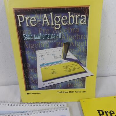 4 Student Blank Planners and Calendar, Pre-Algebra Basic Math 2 Tests & Textbook