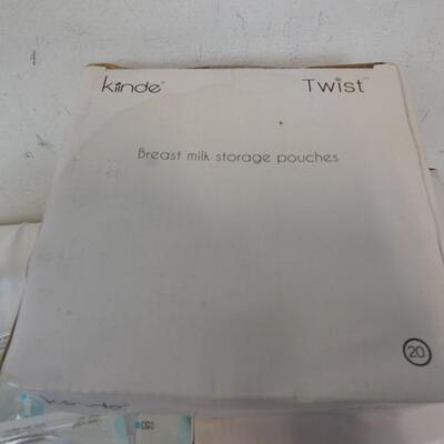 Twist Kinde Breast Milk Storage Pouches, 2 Packages of 20, 15 Not in Box