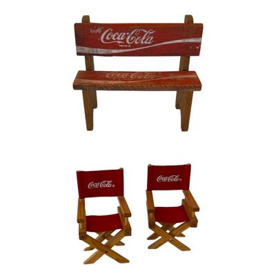 Trio (3)~ Mini â€œToyâ€ Coca-Cola Chairs ~ *See Details