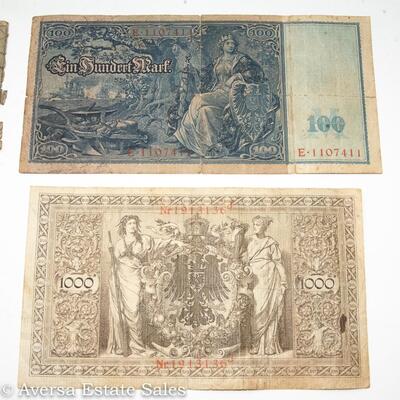 6 - GERMAN BANK NOTES - EARLY 1900s