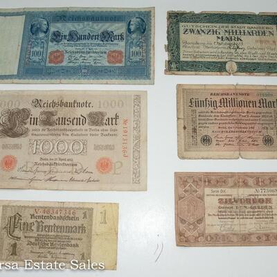 6 - GERMAN BANK NOTES - EARLY 1900s