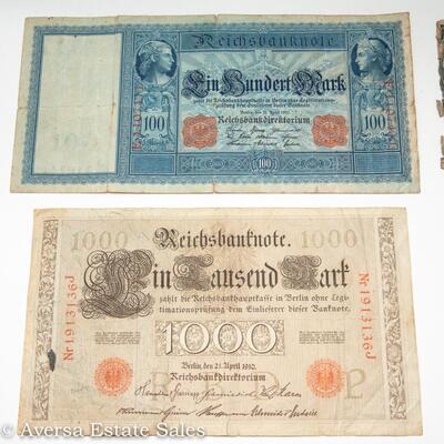 6 - GERMAN BANK NOTES - EARLY 1900s