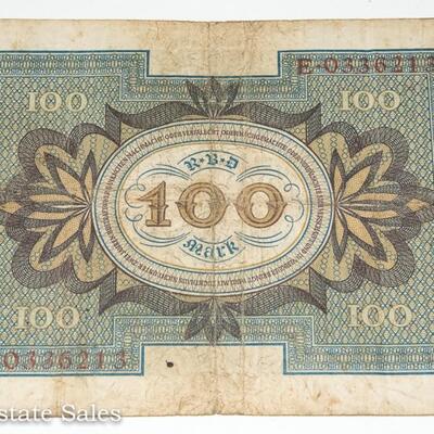 4 EARLY 1900s GERMAN MARK BANK NOTES