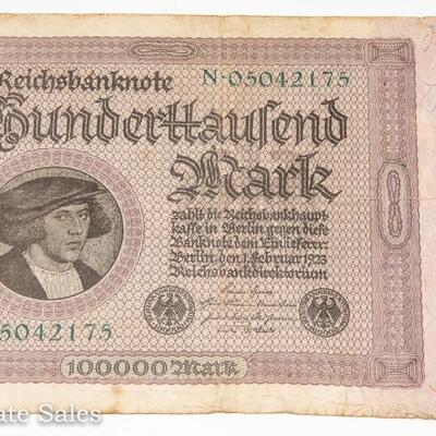 4 EARLY 1900s GERMAN MARK BANK NOTES