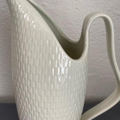 Attributed to Red Wing, Capistrano Basket Weave Ivory Pitcher