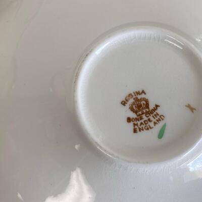 Set of 4 Rosina Bone China Cups and Saucers