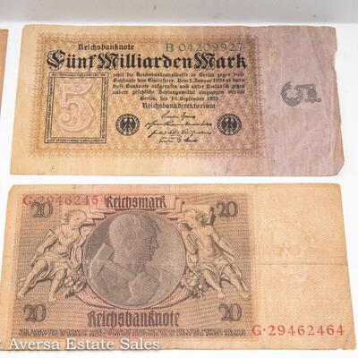 8 - EARLY 1900s GERMAN MARK BANK NOTES