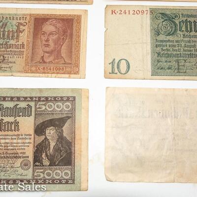 8 - EARLY 1900s GERMAN MARK BANK NOTES