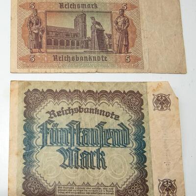 8 - EARLY 1900s GERMAN MARK BANK NOTES