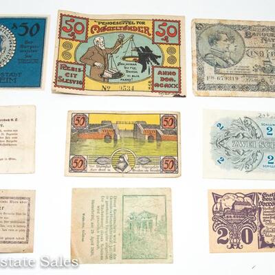 9 - WORLD WAR I EMERGENCY MONEY