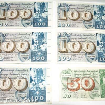 6 - SWISS FRANCS - CIRCA 1960s