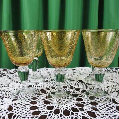 Crackle Glass goblets