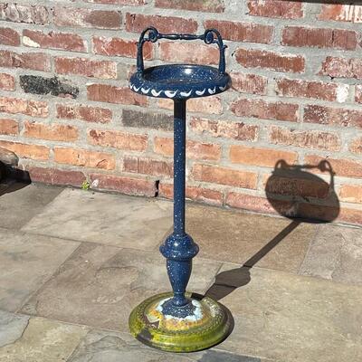 Painted Enamel Ash Tray Stand ~ *See Details